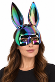 Masque Lapin Brillant 3 Coloris — Holographique — porté sur fond blanc