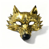Masque de Loup Silicone Effet Métal Vieilli : demi-masque de loup en silicone effet métal, photo 2