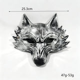 Masque de Loup Silicone Effet Métal Vieilli : demi-masque de loup en silicone effet métal, photo 4