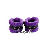 Menottes Peluche et Masque Chat : menottes en peluche violette, photo 8