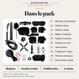Pack BDSM 18 Pièces : carte du contenu, pièces numérotées et caractéristiques