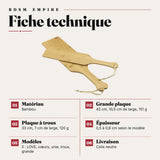 Paddle Bambou BDSM 5 Modèles : fiche dimensions détaillées, photo 2