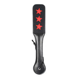 Paddle BDSM Noir et Rouge 8 Motifs : motif étoiles, photo 3