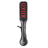 Paddle BDSM Noir et Rouge 8 Motifs : motif XOXO, photo 5
