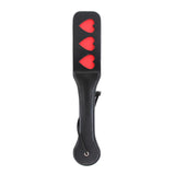 Paddle BDSM Noir et Rouge 8 Motifs : motif cœurs, photo 6
