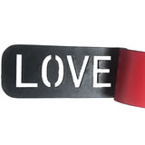 Paddle BDSM Noir et Rouge 8 Motifs : motif LOVE, photo 9