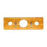 Pilori BDSM en Bois : pilori en bois massif à ouvertures rondes et cadenas, photo 1