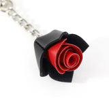 Porte-Clés Cuir Lapin, Rose, Chauve-Souris : pendentif en cuir PU noir sur chaîne et mousqueton, photo 4