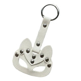 Porte-Clés Masque Cuir Clouté : porte-clés masque à oreilles en cuir PU clouté, photo 4