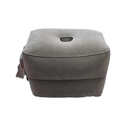Pouf Gonflable pour Gode et Wand : pouf gonflable gris avec ouverture centrale pour jouet, photo 1