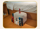 Pouf Gonflable pour Gode et Wand : pouf gonflable gris avec ouverture centrale pour jouet, photo 3