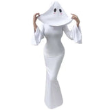 Robe Mariée Fantôme Voile Moulante : robe de mariée fantôme blanche moulante avec voile, photo 1