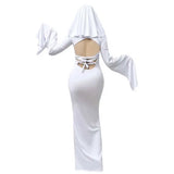 Robe Mariée Fantôme Voile Moulante : robe de mariée fantôme blanche moulante avec voile, photo 4