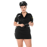 Robe Policière Grande Taille Noire : robe noire de policière avec chapeau, photo 1