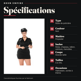 Robe Policière Grande Taille Noire : spécifications