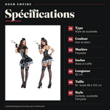 Robe Soubrette Dentelle avec Coiffe : spécifications