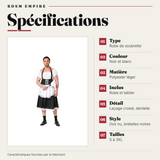 Robe Soubrette Tablier Laçage Croisé : spécifications