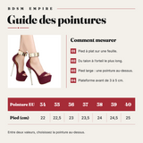 Sandales Plateforme Manchette Dorée : guide des pointures