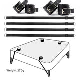 Sangles de Lit BDSM : sangles et attaches, poids 270 g, noir