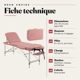 Table de Massage Érotique Pliante : fiche technique