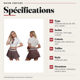 Tenue Crop Top et Jupe Écossaise : spécifications