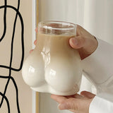 Verre Fesses 450 ml : verre transparent en forme de fesses, photo 2