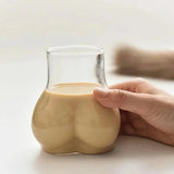 Verre Fesses 450 ml : verre transparent en forme de fesses, photo 3