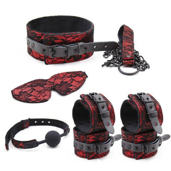 Kit bondage <br> Cuir et Dentelle