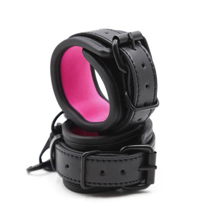 Menottes Bdsm <br> Rose et Noir