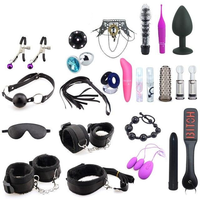 Kit BDSM 23 pièces Prix régulier €85,00 2 couleurs disponibles Voir